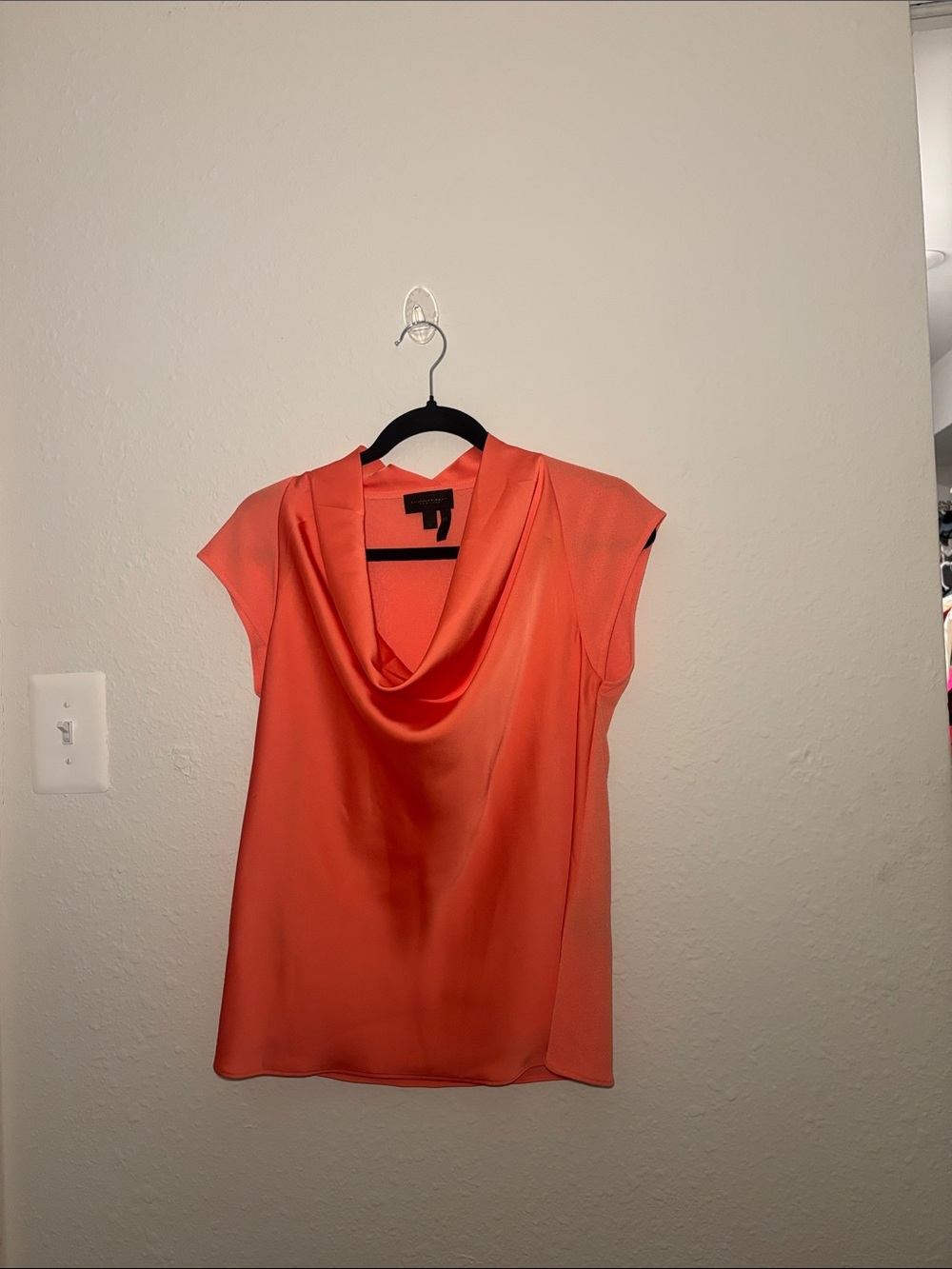 Donna Karan Coral Cap-Sleeve Blouse - Picture 2 of 3